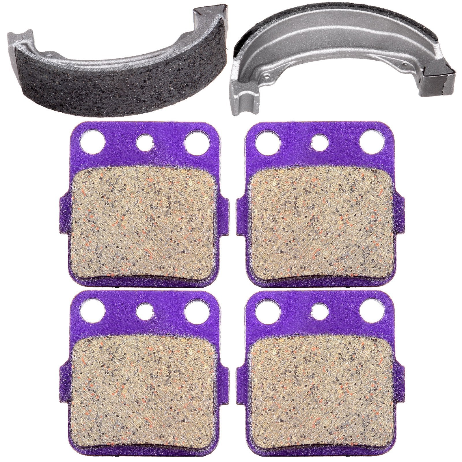 Eccpp Brake Pads Shoes Fit For 2001 2002 2003 2004 2005 2006 2007 2008 For Honda Sportrax 250 Trx250Ex 2X4, 2009 2011 2012 2013 2014 For Honda Trx250X 2X4, Front And Rear Brake Pads And Brake Shoes