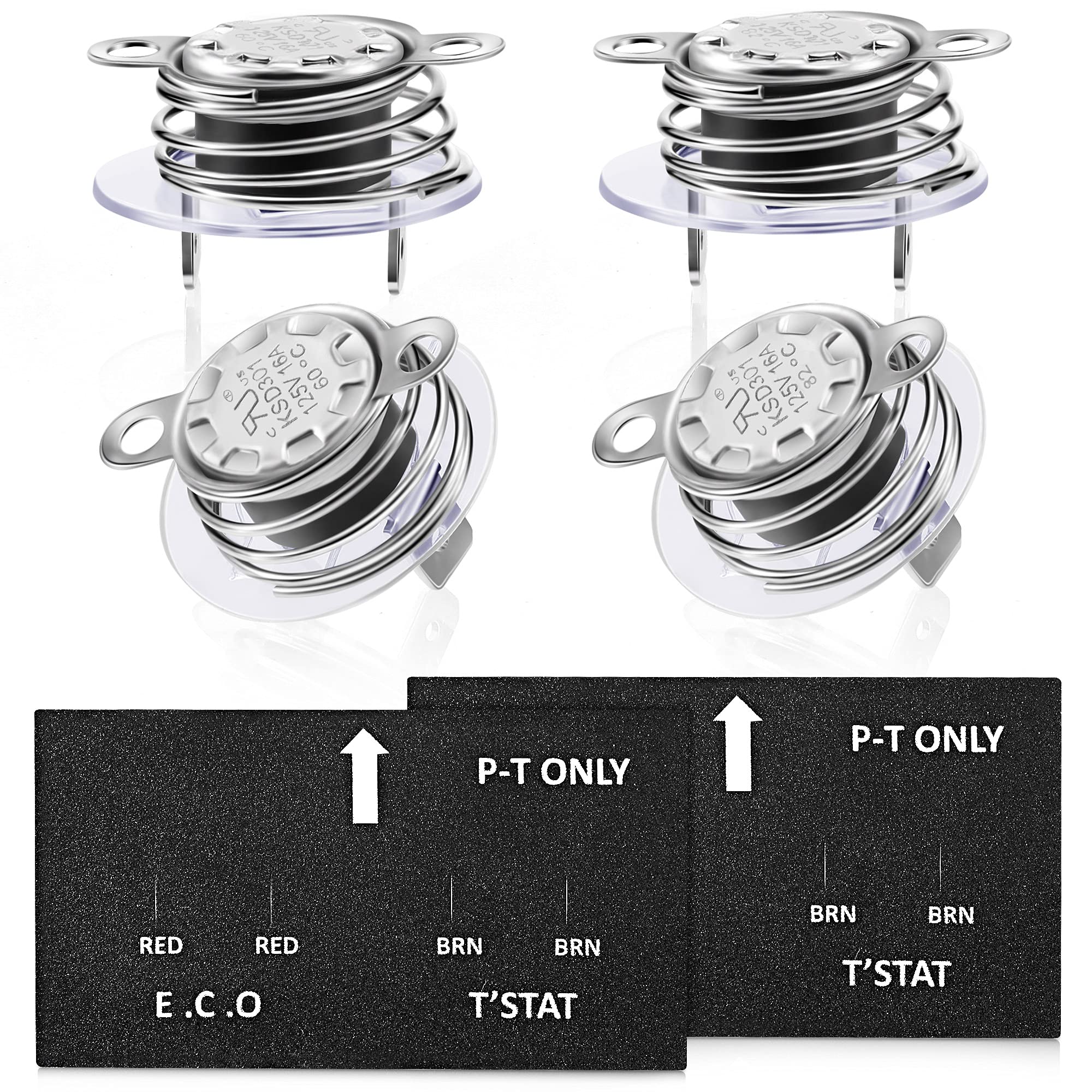 Rv Water Heater Thermostat Replacement Parts Assembly Compatible With Atwood 91447, Eco And T-Stat Parts For Rv Camper Emergency Cutoff Service Kit (2 Set)