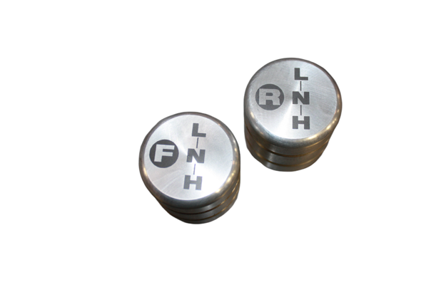 KNOB SET-ATLAS STD. PATTERN BRIGHT ALUMINUM