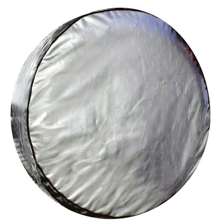 ADCO 9760 Silver Diamond Plated Spare Tire Cover O - 21-1/2''