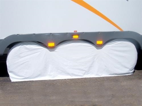 ADCO 3982 White Triple Axle Tyre Gard - 30-32''