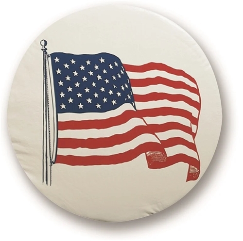 ADCO Size I Vinyl Weatherproof Spare Tire Cover - US Flag - 28''