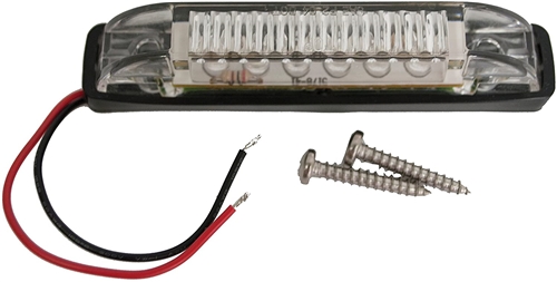Attwood 6355W7 Utility Strip LED Light, 4'' Rectangular, Clear Lens, 12V/1.8W