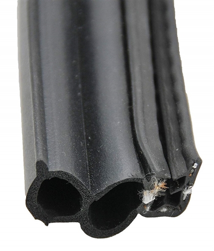 AP Products 018-181-BB Double Bulb Seal - 1-1/2'' x 3/4'' x 28 Ft - Black