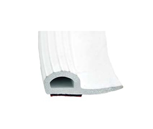 AP Products 018-314 White Rubber Slide Out Seal With Wiper And Tape - 5/8'' x 1-15/16'' x 35'