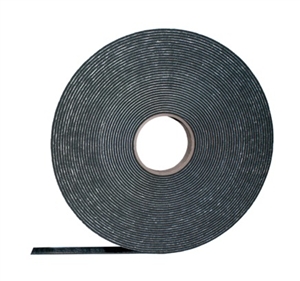 AP Products 018-1400125B Black Mylar Backed PVC Foam Tape - 1/4'' x 1 1/2'' x 30'