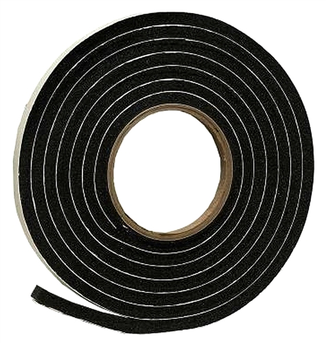 AP Products 018-516110 Multi-Purpose Vinyl Foam Tape - 5/16'' x 1'' x 10 Ft - Black