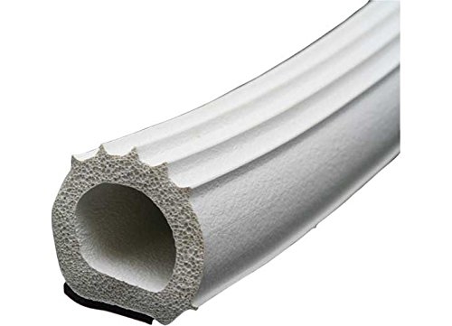 AP Products 018-1097 Ribbed D-Seal With Tape- 1'' x 1'' x 50 Ft - White