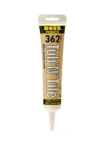Accumetric 142256 BOSS 362 Tub And Tile Acrylic Caulk - Clear - 5.5 Oz