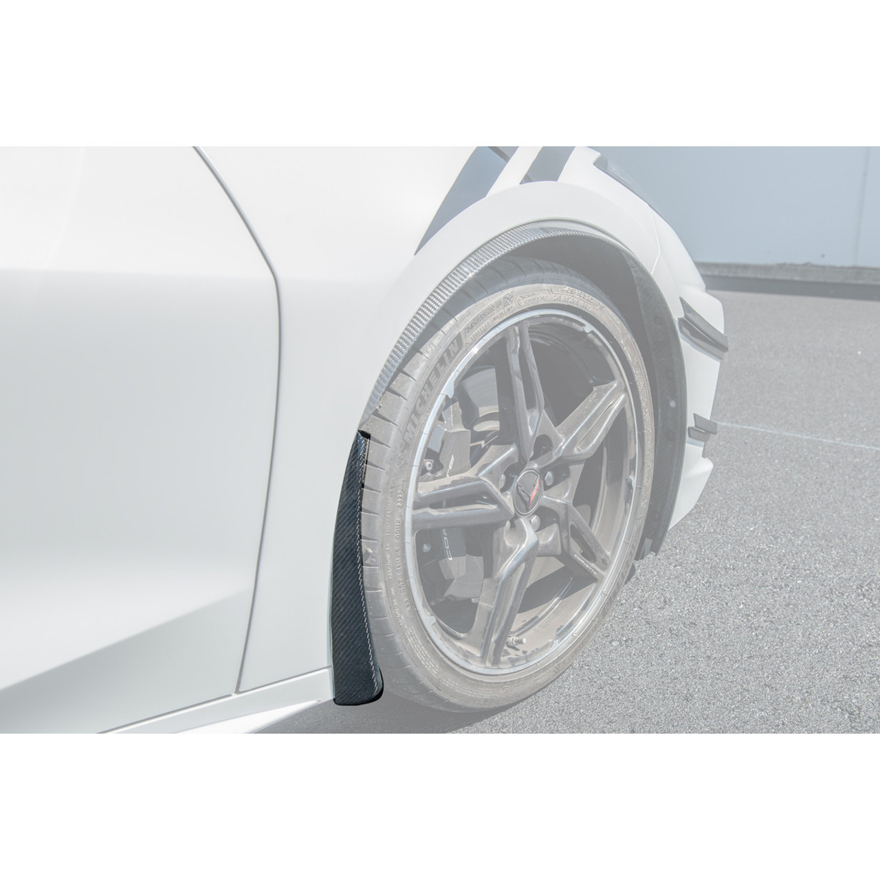 EOS XL Extended Front Splash Guards, Carbon Fiber :: 2020-2025 C8 Corvette Stingray & Z51