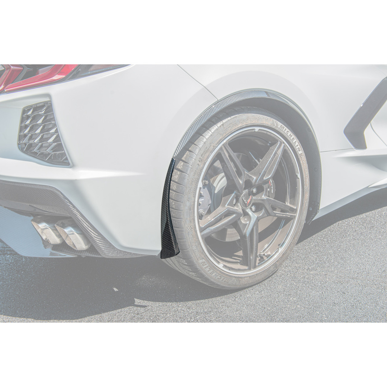 EOS XL Extended Rear Splash Guards, Carbon Fiber :: 2020-2025 C8 Corvette Stingray & Z51