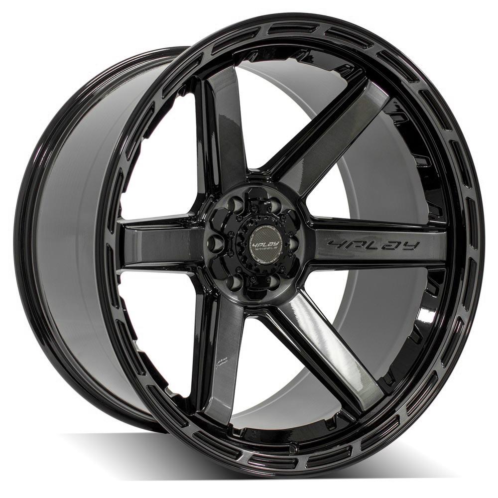 24" 4PLAY GEN3 Wheel fits GM-Ford-Lincoln-Nissan-Toyota - 4P63 Brushed Black 24x12