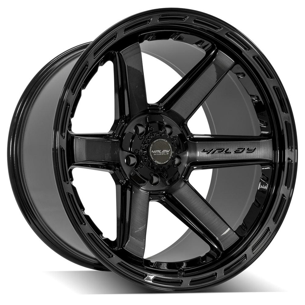 22" 4PLAY GEN3 Wheel fits GM-Ford-Lincoln-Nissan-Toyota - 4P63 Brushed Black 22x12