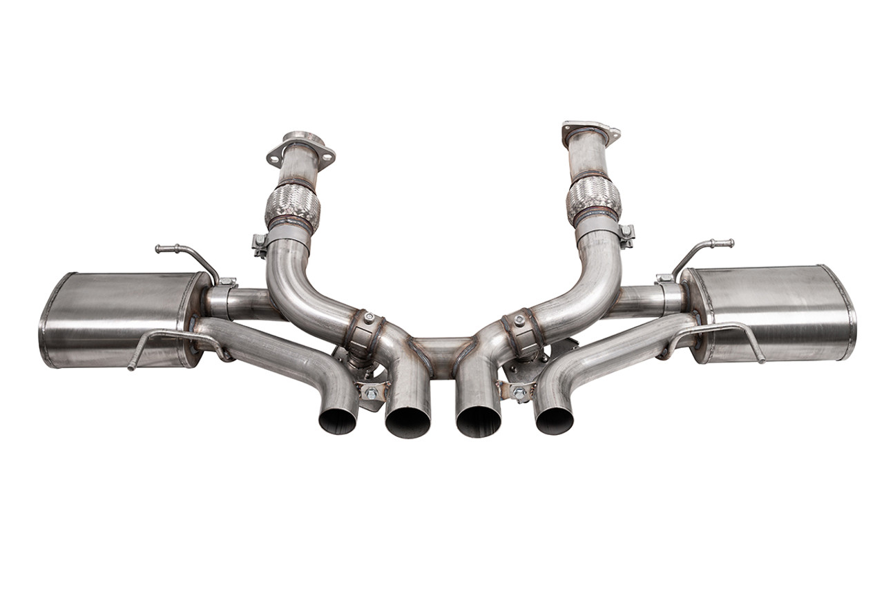 Corsa 3.0" Dual Rear Exit Cat-back Exhaust System w/NPP Sound Control, No Tips :: 2023-2025 C8 Corvette Z06