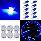Cciyu Stepper Motors X27.168 Instrument Repair Speedometer Gauge Cluster W T5 Wedge Bulbs (6 Pack Stepper Motor With 10Pack Blue T5 Led Bulb)