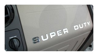 Eurosport Daytona- Compatible With 2008-2016 Super Duty- Dashboard Lettering Kit - Ultra-Chrome