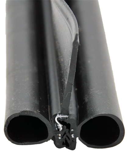 AP Products 018-478 Slide-On Clip Double Bulb Seal With Wiper - 2'' x 2-1/4'' x 28'