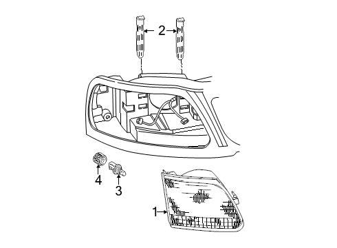 Ford 3L3Z-13N020-Aa - Retainer - Headlamp