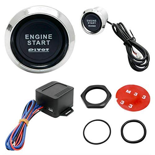 Push Start Button, Machswon Car 12V Led Engine Start Push Button Switch Ignition Input Kit