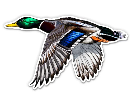 Flying Mallard Duck - 12' Vinyl Sticker Waterproof Decal