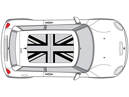 Cravenspeed Union Jack Sunroof Vinyl Decal For Mini Cooper F56 | 2014-2020 (Matte Black)