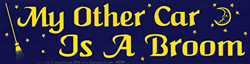 My Other Car Is A Broom - Magnetic Bumper Sticker / Decal Magnet (11.5'' X 3'')