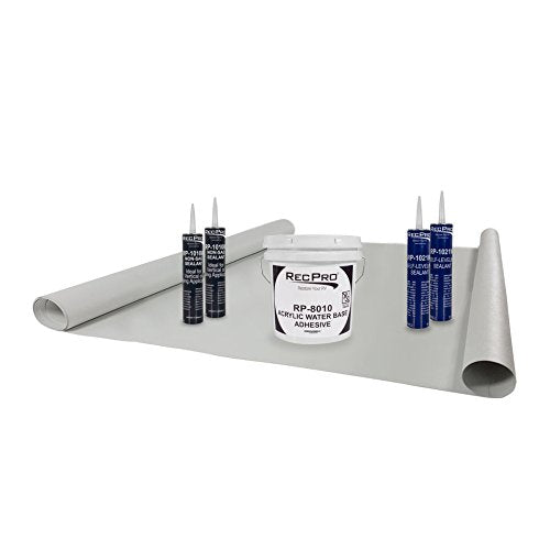 Recpro Rv Pvc Slide Out Rubber Roof Kit | 4' Wide | Roof Repair | Uv Protection | Made In Usa (12Ft)