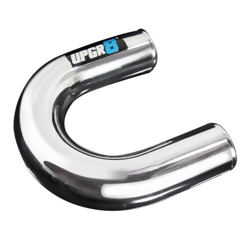 Upgr8 Universal Outside Diameter Polished Aluminum Pipe (3.0'(76Mm), 180 Degree)