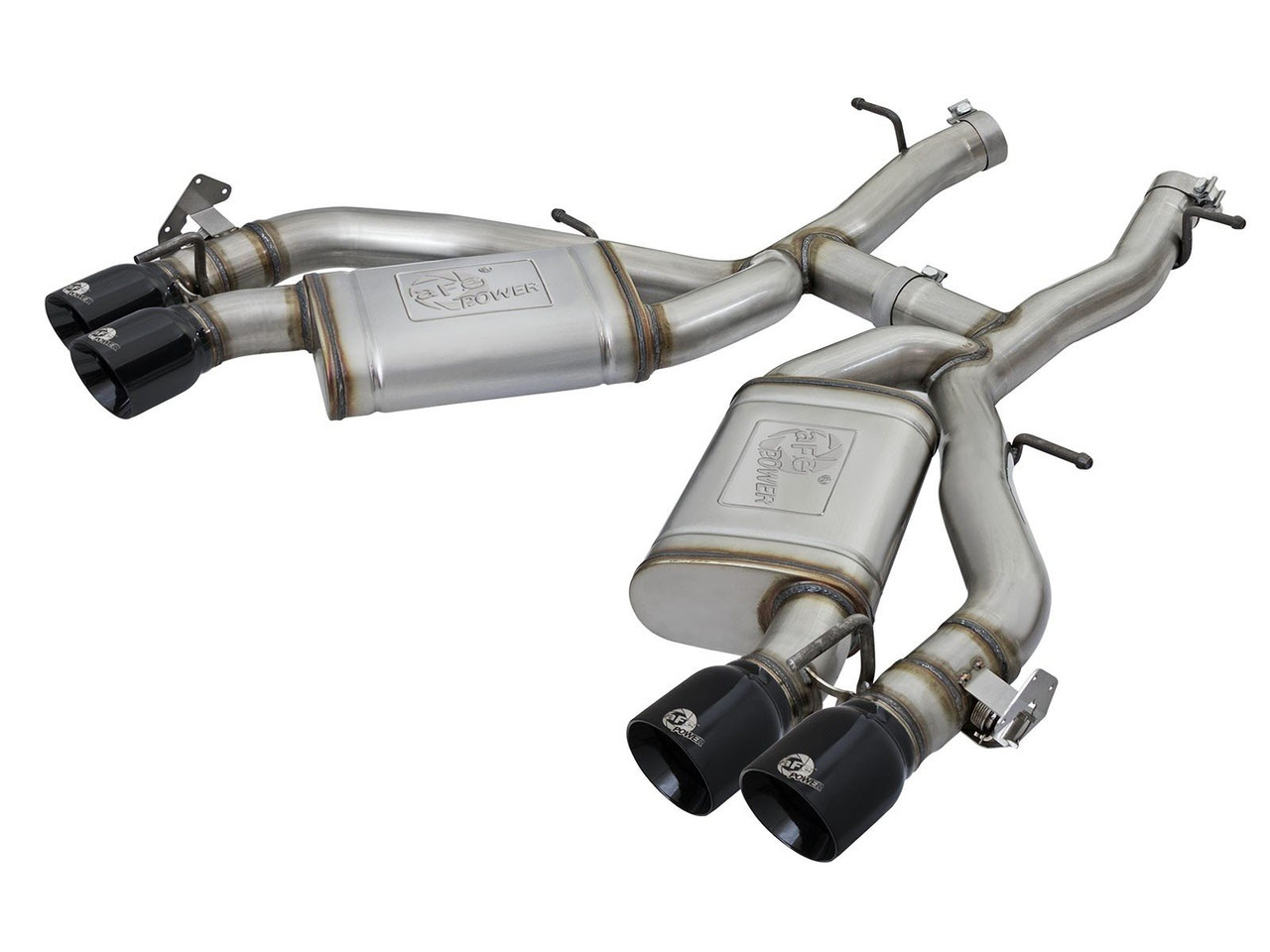 aFe Power MACH Force-Xp 3 IN 304 Stainless Steel Axle-Back Exhaust System, Black Tips :: 2016-2024 Camaro SS & ZL1