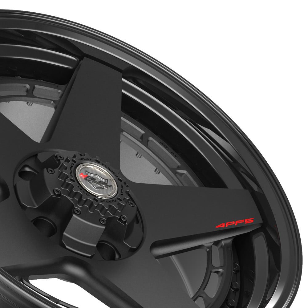 20" 20x9 4PLAY Forged Wheel for Ram-Dodge-Jeep-GM-Ford 4PF5 - Gloss Black Barrel with Matte Center