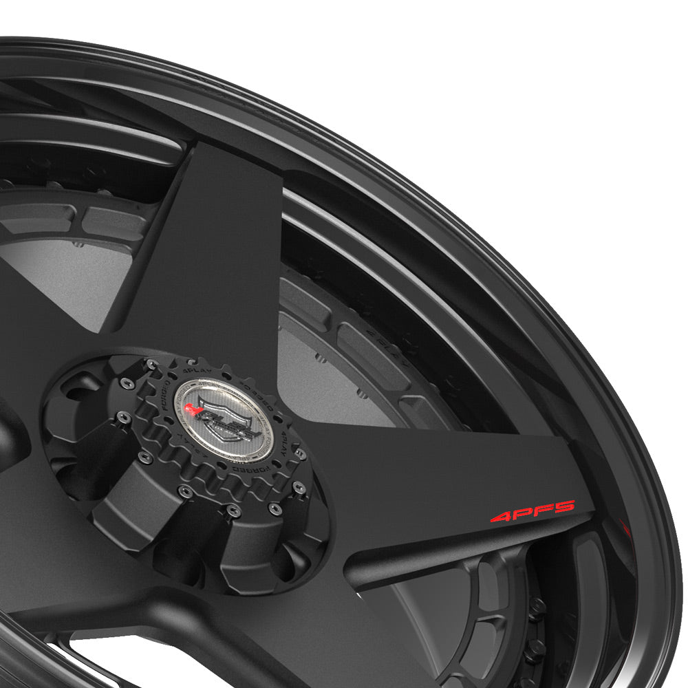 20" 20x9 4PLAY Forged Wheel for GM-Ford-Lincoln-Nissan-Toyota 4PF5 - Gloss Black Barrel with Matte Center