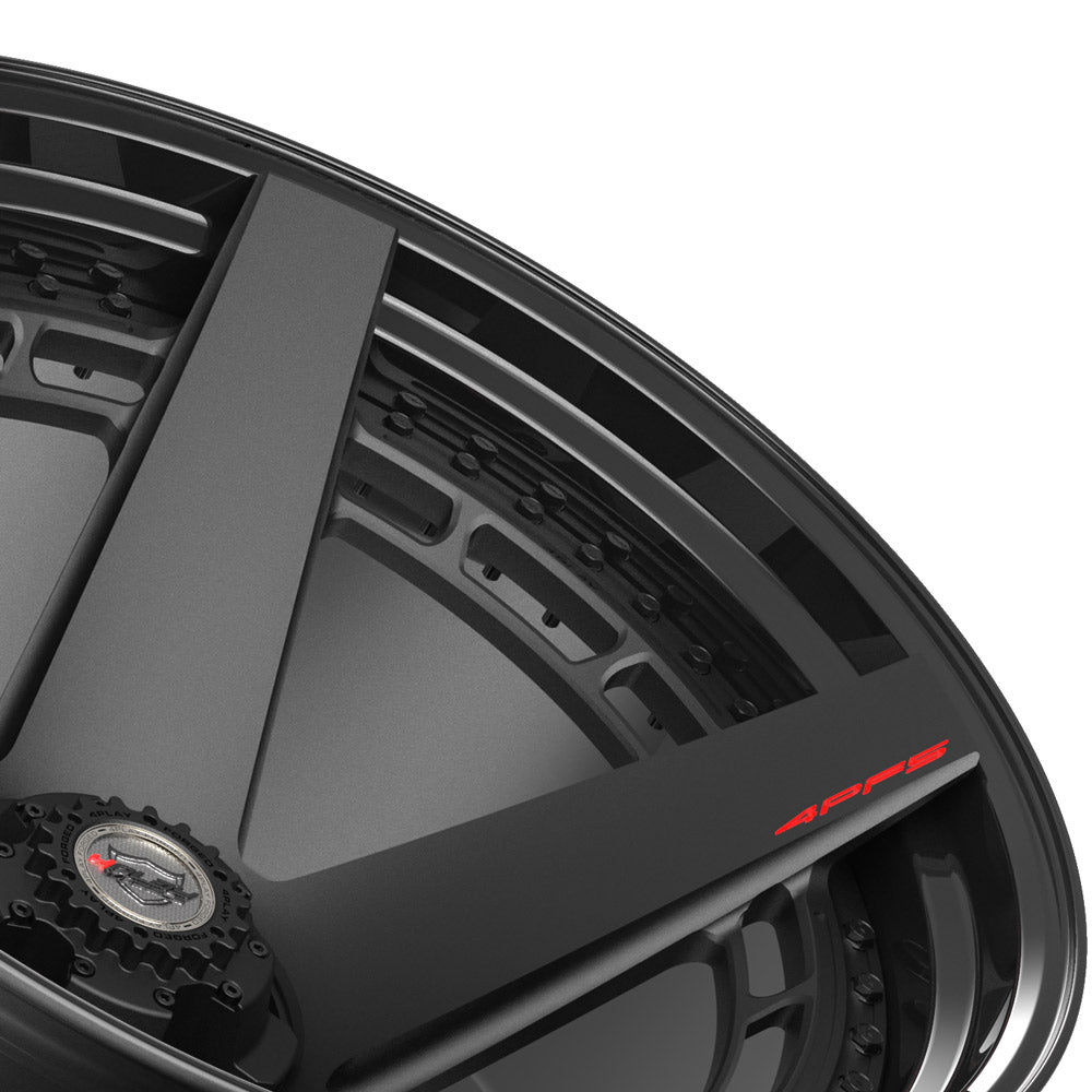 24" 24x14 4PLAY Forged Wheel for Ram-Dodge-Jeep-GM-Ford 4PF5 - Gloss Black Barrel with Matte Center