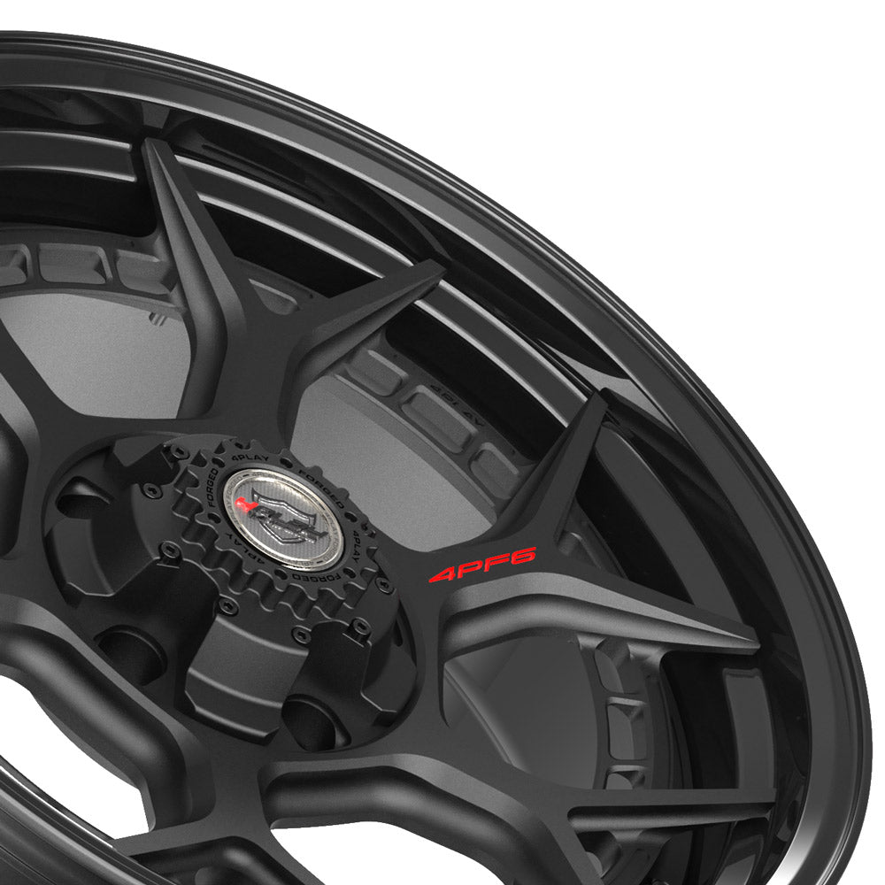 20" 20x9 4PLAY Forged Wheel for Ram-Dodge-Jeep-GM-Ford 4PF6 - Gloss Black Barrel with Matte Center