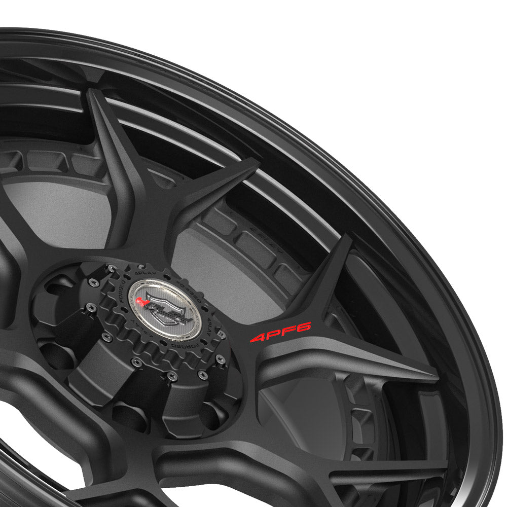 20" 20x9 4PLAY Forged Wheel for GM-Ford-Lincoln-Nissan-Toyota 4PF6 - Gloss Black Barrel with Matte Center
