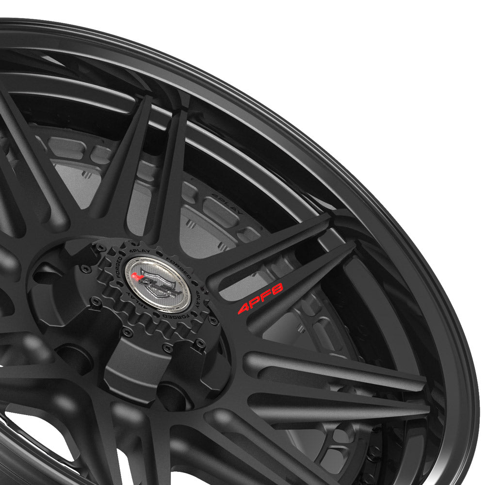 20" 20x9 4PLAY Forged Wheel for Ram-Dodge-Jeep-GM-Ford 4PF8 - Gloss Black Barrel with Matte Center