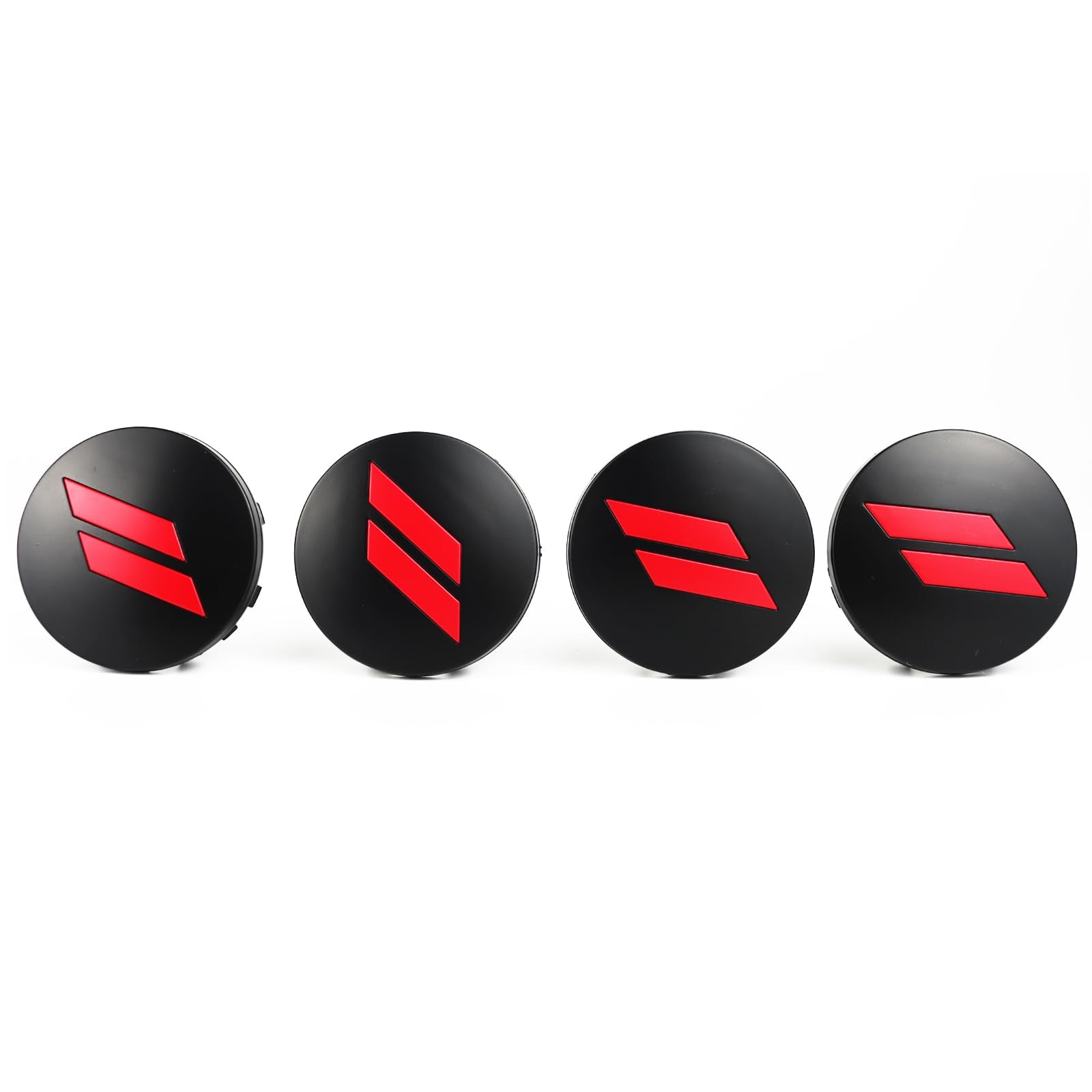 4Pcs 63Mm 2.5 Inches Slash Wheel Center Cap Covers Fit For Dodge Charger Durango Dart 2015-2020 Jeep/Chrysler (Black-Red)