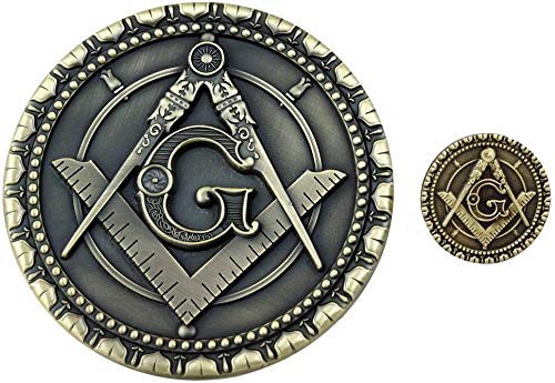 Antique Brass Auto Emblem Lapel Pin Masonic Combo Pack