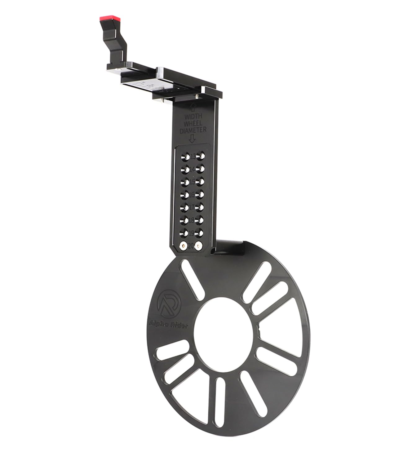 Alpha Rider Universal Wheel Fitment Tool Wheel Offset Tool Wheel Tool Car Wheel Offset Measuring Gauge Hub Tool Supports 13 To 20 Inch Wheel Diameters 4-Lug And 5-Lug Wheel Bolt Pattern (Plastic)
