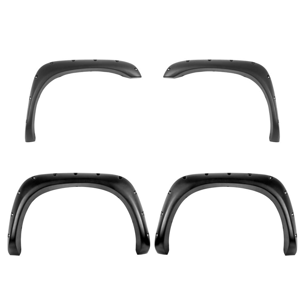 Aps Fender Flares, Compatible With Ram 1500 2002-2008 & 2500 3500 Model 2003-2009 Injection Moulding Wheel Flares Pocket Rivet Style
