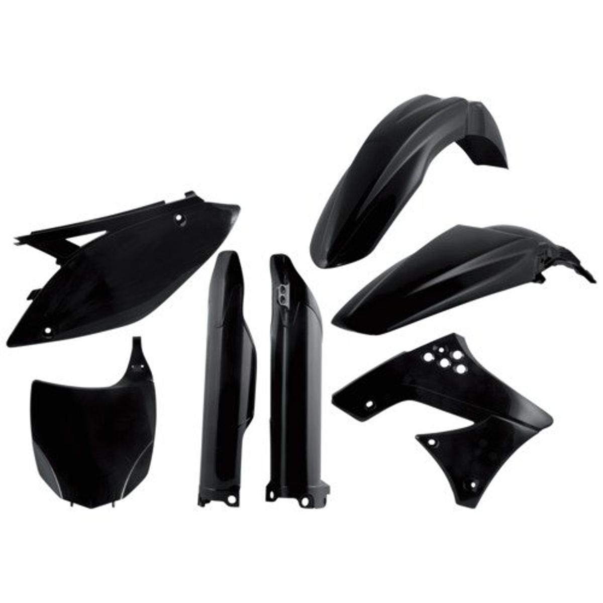 Acerbis Full Plastic Kit Black - Fits: Kawasaki Kx250F 2009-2012