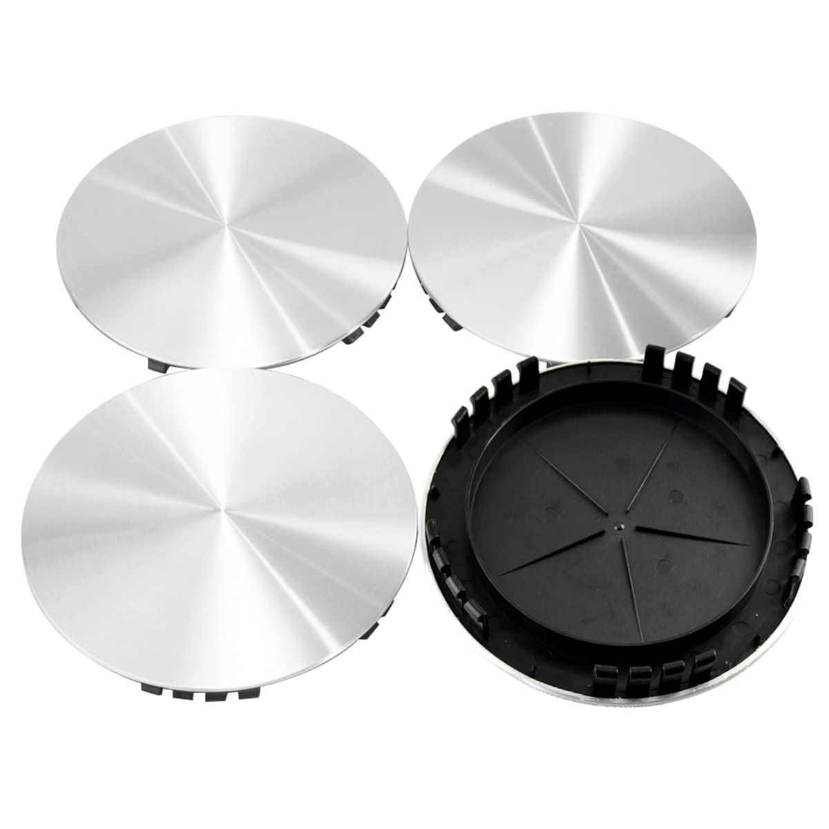 Gtownworks 4Pcs Od: 7.48In Wheel Center Caps For Chevy Silverado Suburban Tahoe K1500 Escalade 1992-1999 15Inch Rim Caps, Silver Center Cover Replacement 15650043 15650045