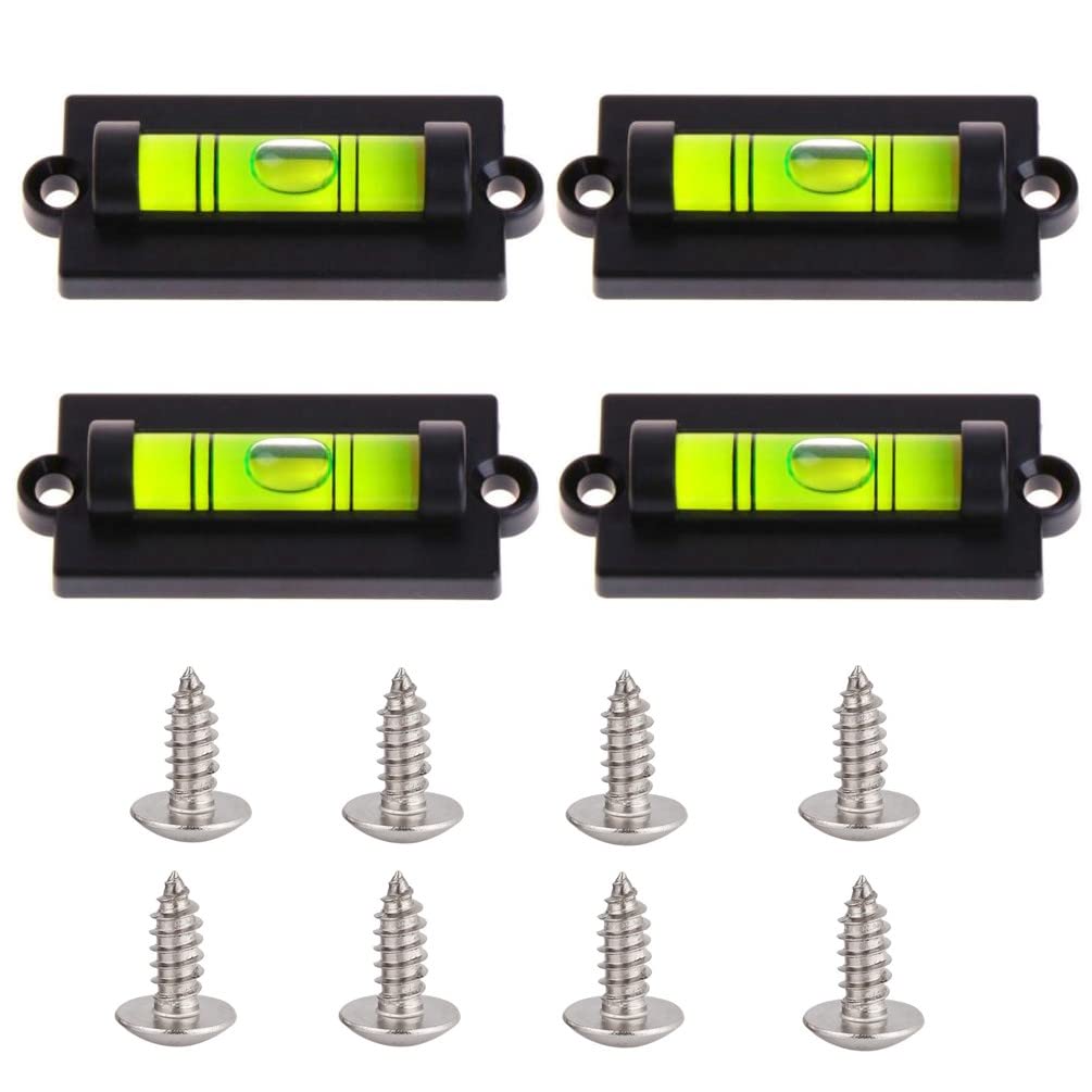 Sizikjxghwyi 4Pcs Rv Standard Levels With Screw, Rv Levelers Leveling Tools Bubble Spirit Level For Leveling Travel Trailer, Motorhome, Camping