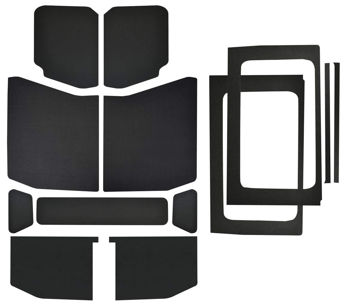 Design Engineering 050182 Boom Mat Leather Look Black Complete Sound Deadening Kit Compatible With 4-Door Jeep Wrangler Jl (2018-Up)