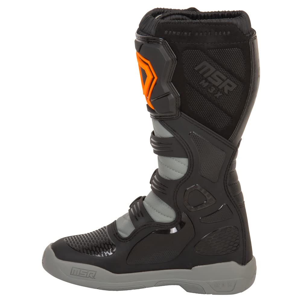 Msr M3X Motocross Boot (9, Grey/Orange)