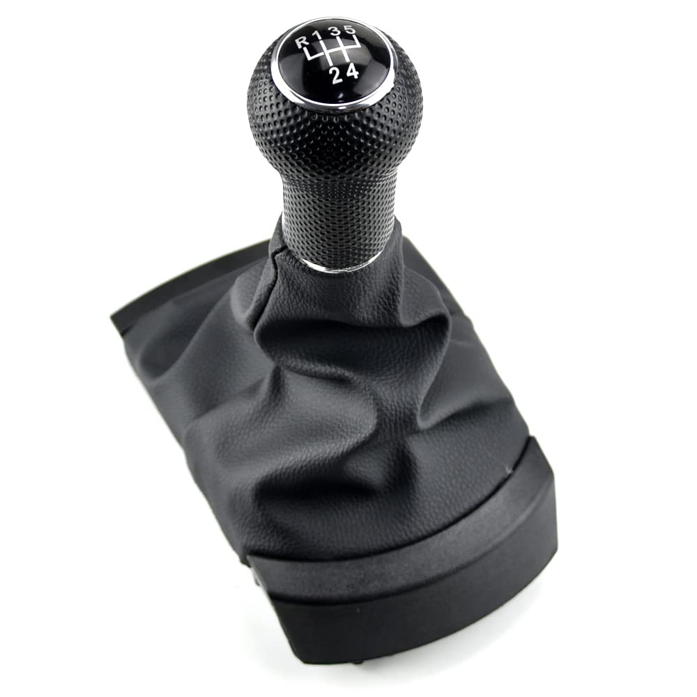Qklsudua 5 Speed Car Gear Shift Knob Lever Stick Gaiter Boot Cover Collar Dust Cover Compatible With Se-At Ibi-Za 2002-2008