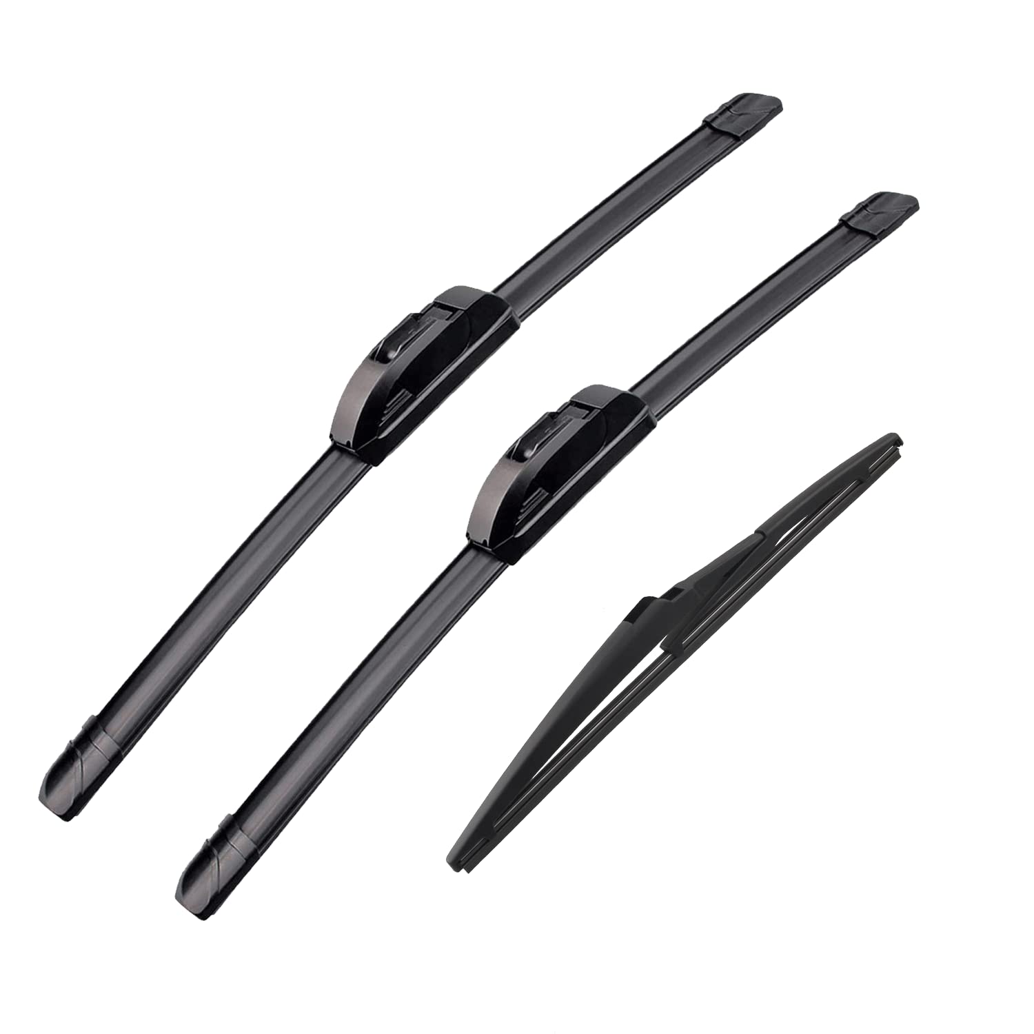 Hrsno 24'+17' Windshield Wipers With 12' Rear Wiper Blade Sets Automotive Replacement For Mitsubishi Mirage 2014-2020,Easy For Installation (Pack Of 3)