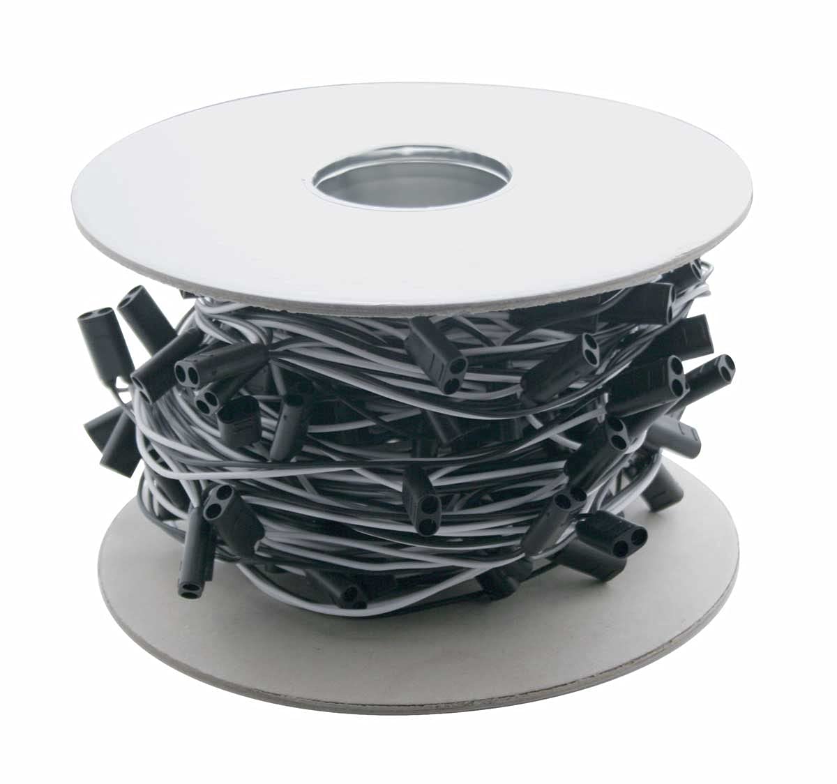 United Pacific 34195 Double Female Bullet Plugs, 150 Count, 2-Prong, 16G Wire Harness Roll - 75' W/6' Lead Between Plugs – 75Ft Roll - One Roll