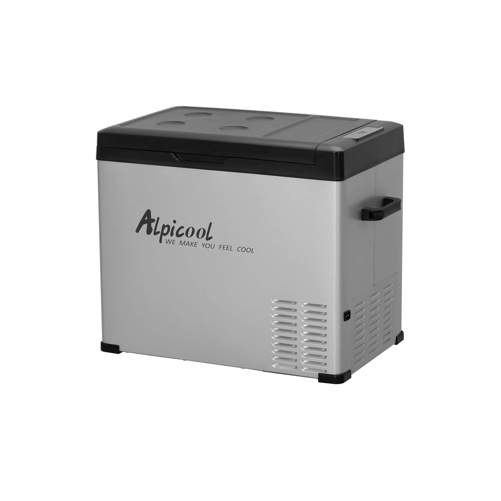 Alpicool C50 Portable Refrigerator 53 Quart(50 Liter) 12 Volt Car Freezer For Vehicle, Truck, Rv, Boat, Mini Fridge Freezer For Travel, Outdoor, Home -12/24V Dc And 110-240V Ac (Black And Silver)
