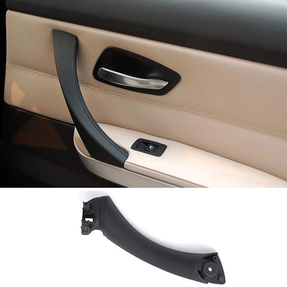 Ttcr-Ii Compatible With Bmw 3 Series Door Handle Covers 2006-2012, Half Part 1 Pc For E90 E91 Door Pull Handle Replacement Fits 323 325 328 330 335 Sedan & Touring (Black, Right Front/Rear)