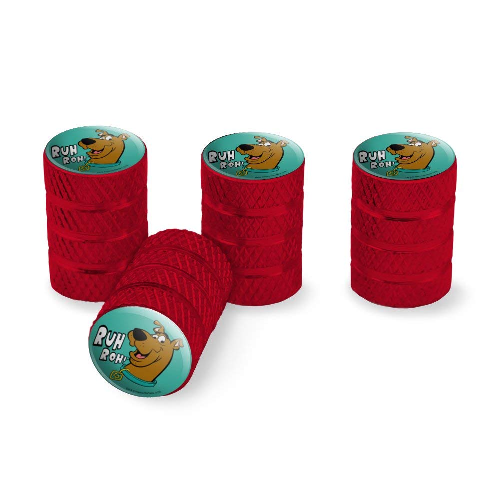Graphics & More Scooby-Doo Ruh Roh Tire Rim Wheel Aluminum Valve Stem Caps